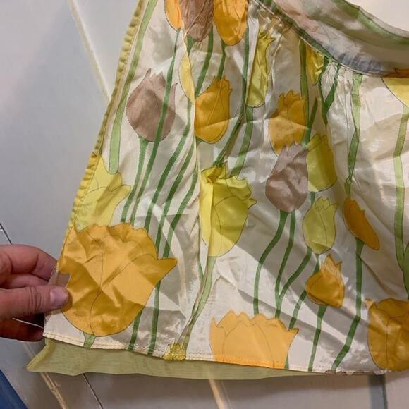 Adorable vintage handmade tulip flower apron! 50s! - Picture 3 of 4
